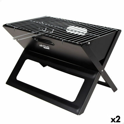 Aktive Barbecue Draagbare Aktive Zwart Staal Ijzer 45 X 30 X 29 Cm