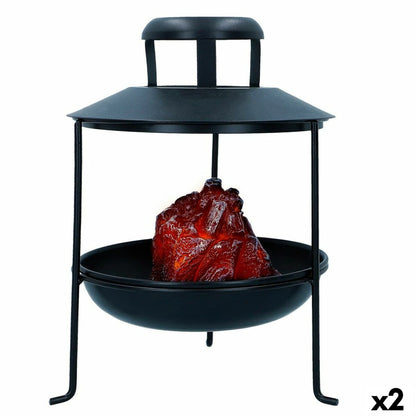 Ambients Barbecue Ambients Led Licht Antraciet Decoratief 22 X 30 X 22 Cm (2 Stuks)
