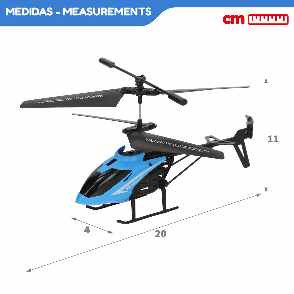 Colorbaby Helikopter Op Afstandsbediening Colorbaby (4 Stuks)