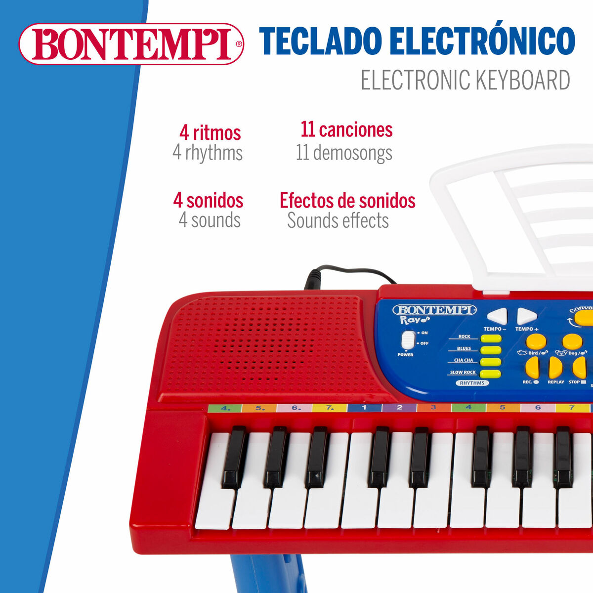 Bontempi Met Toetsenbord Met 37 Toetsen Bontempi 43 X 56 X 23 Cm (2 Stuks)