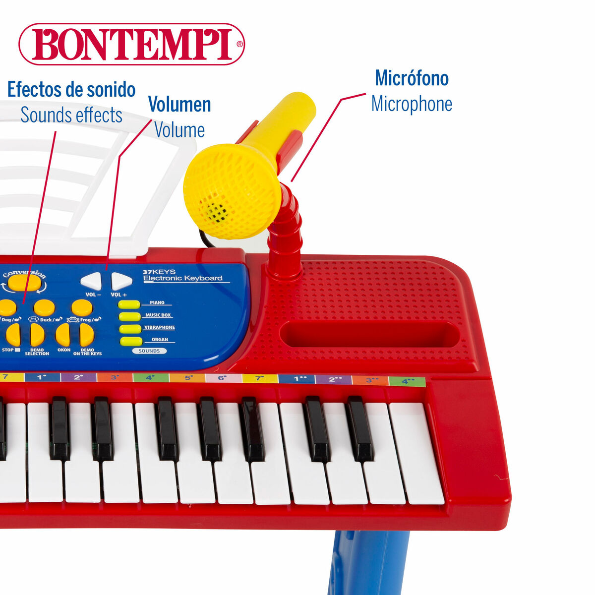 Bontempi Met Toetsenbord Met 37 Toetsen Bontempi 43 X 56 X 23 Cm (2 Stuks)