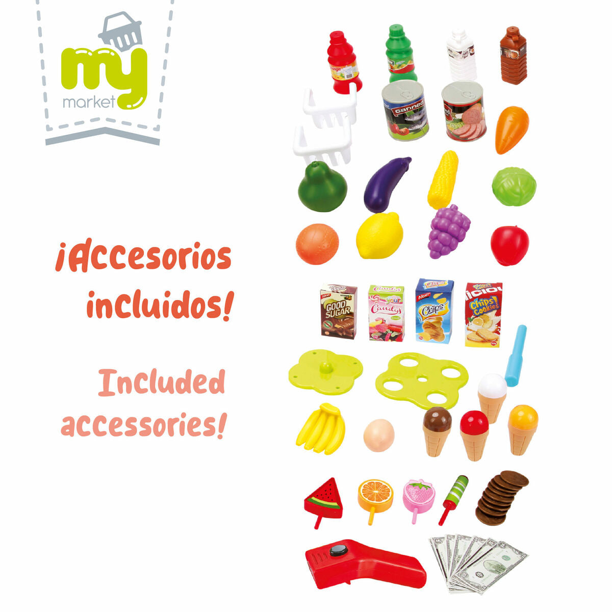 Bigbuy Kids Speelgoedsupermarkt 66 X 68 X 25 Cm 2 Stuks