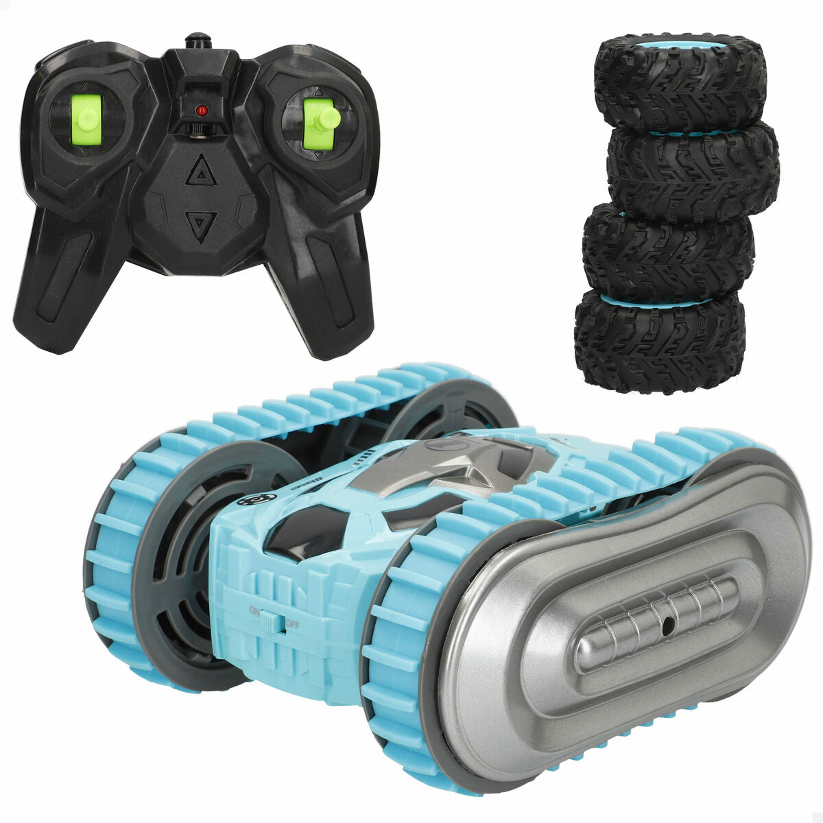 Bigbuy Kids Politiewagen Op Afstandsbediening 15 X 7 X 14 Cm (4 Stuks)