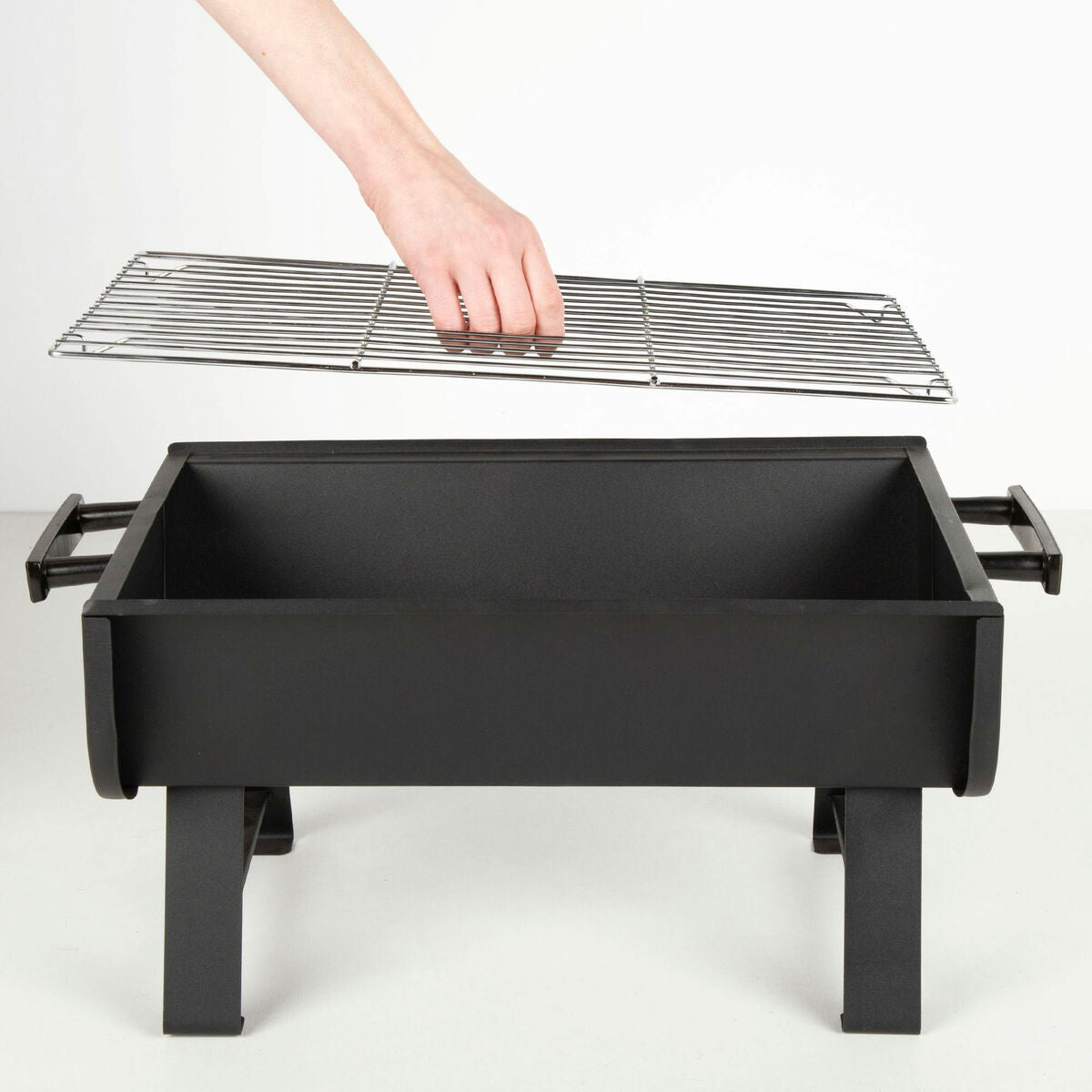 Aktive Barbecue Draagbare Aktive Staal 45 X 25 X 30 Cm Zwart (2 Stuks)