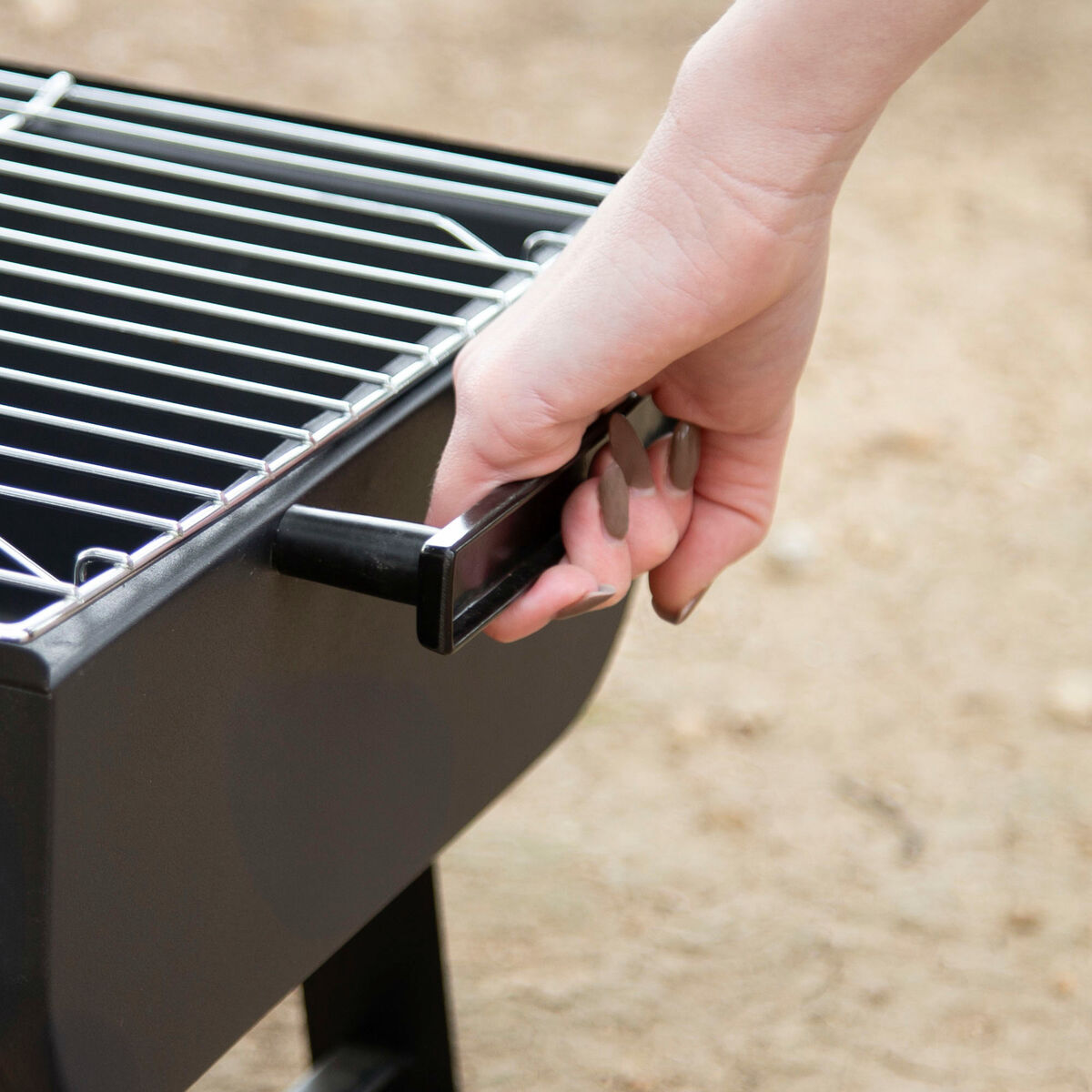 Aktive Barbecue Draagbare Aktive Staal 45 X 25 X 30 Cm Zwart (2 Stuks)