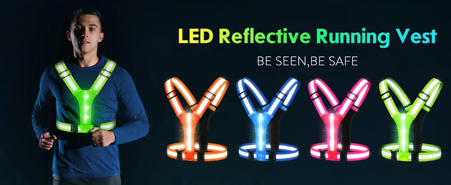 LED Safety Vest USB Rechargeable | High Visibility for Night Sports