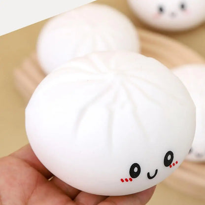 Kleurrijke Dumpling Stressbal Fidget Toy met Stoommandje