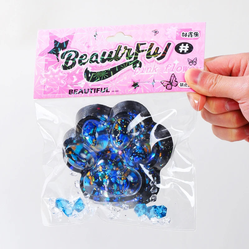 Squishy kattenpoot fidget toy
