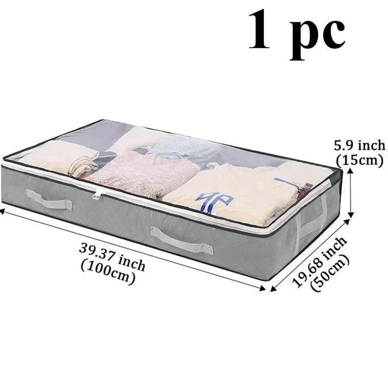Opbergbox onder bed 120x33x18 cm stofvrij