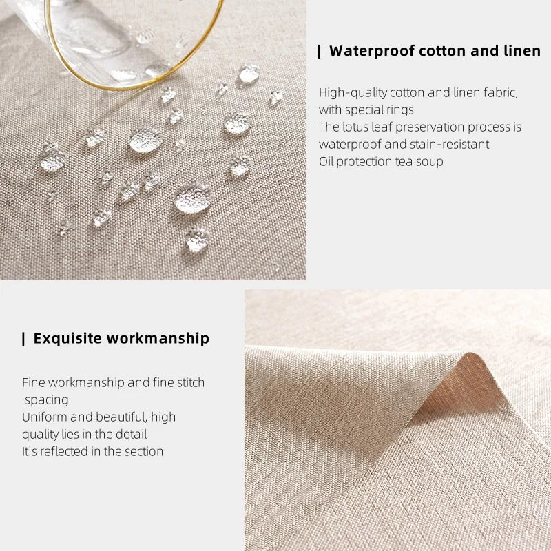 Tafelkleed rechthoekig katoen polyester waterdicht olieafstotend