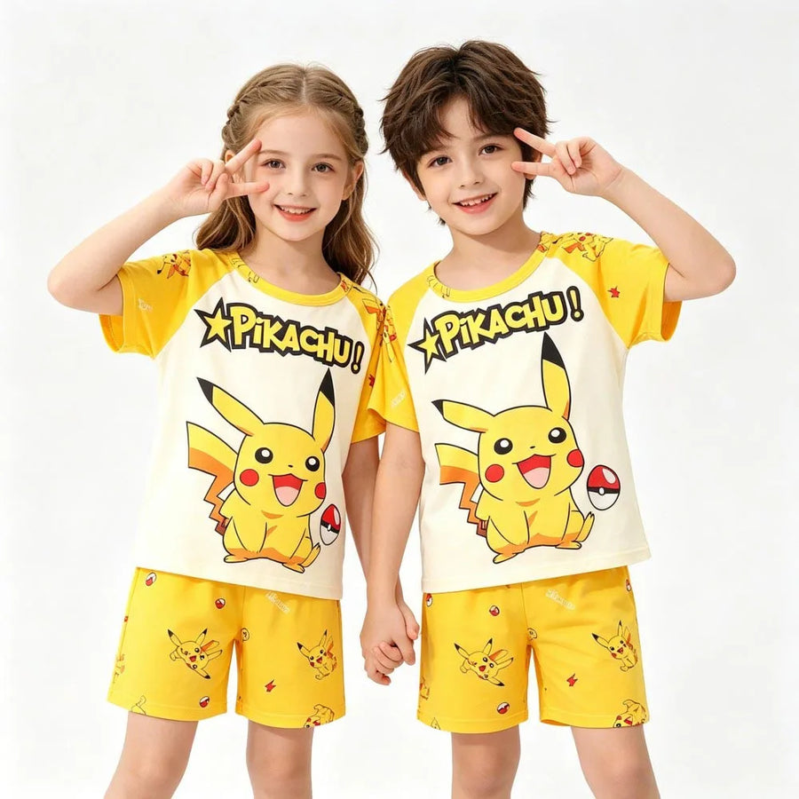Kinder pyjama set korte mouw Pikachu polyester