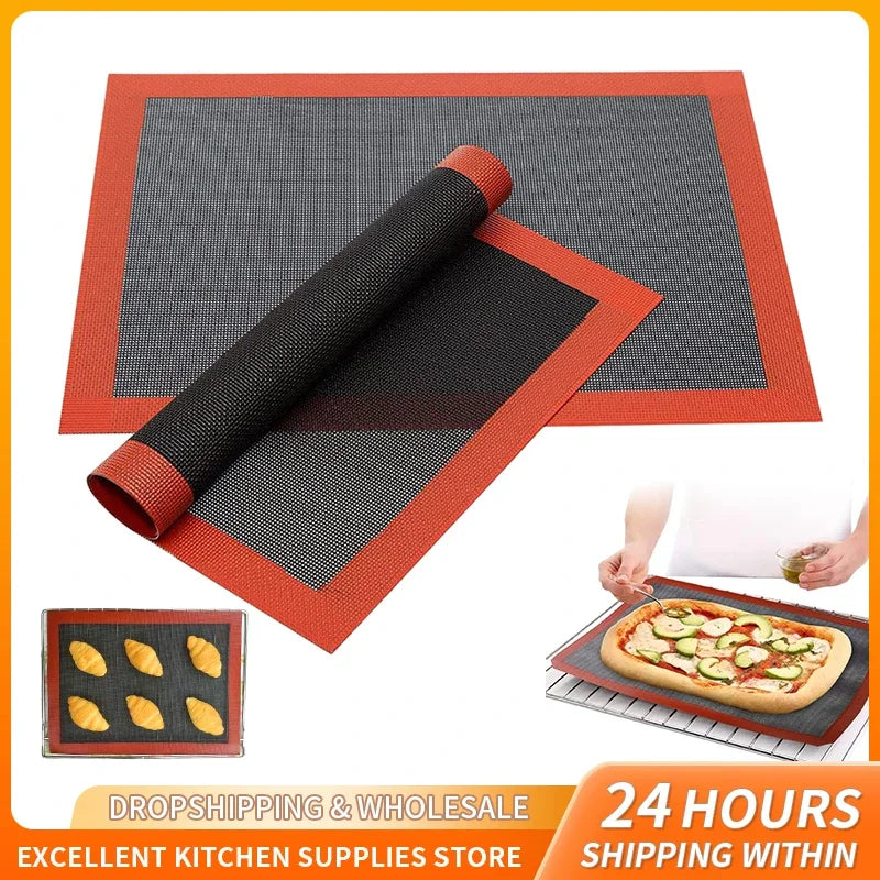 Private Label Silicone Baking and Grilling Mat 30x40 cm - Reusable for Oven and Microwave