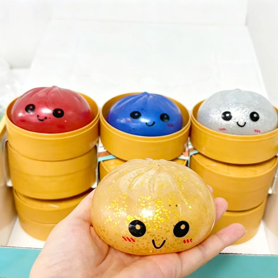 Knijpspeeltje squishy dumpling stressvermindering