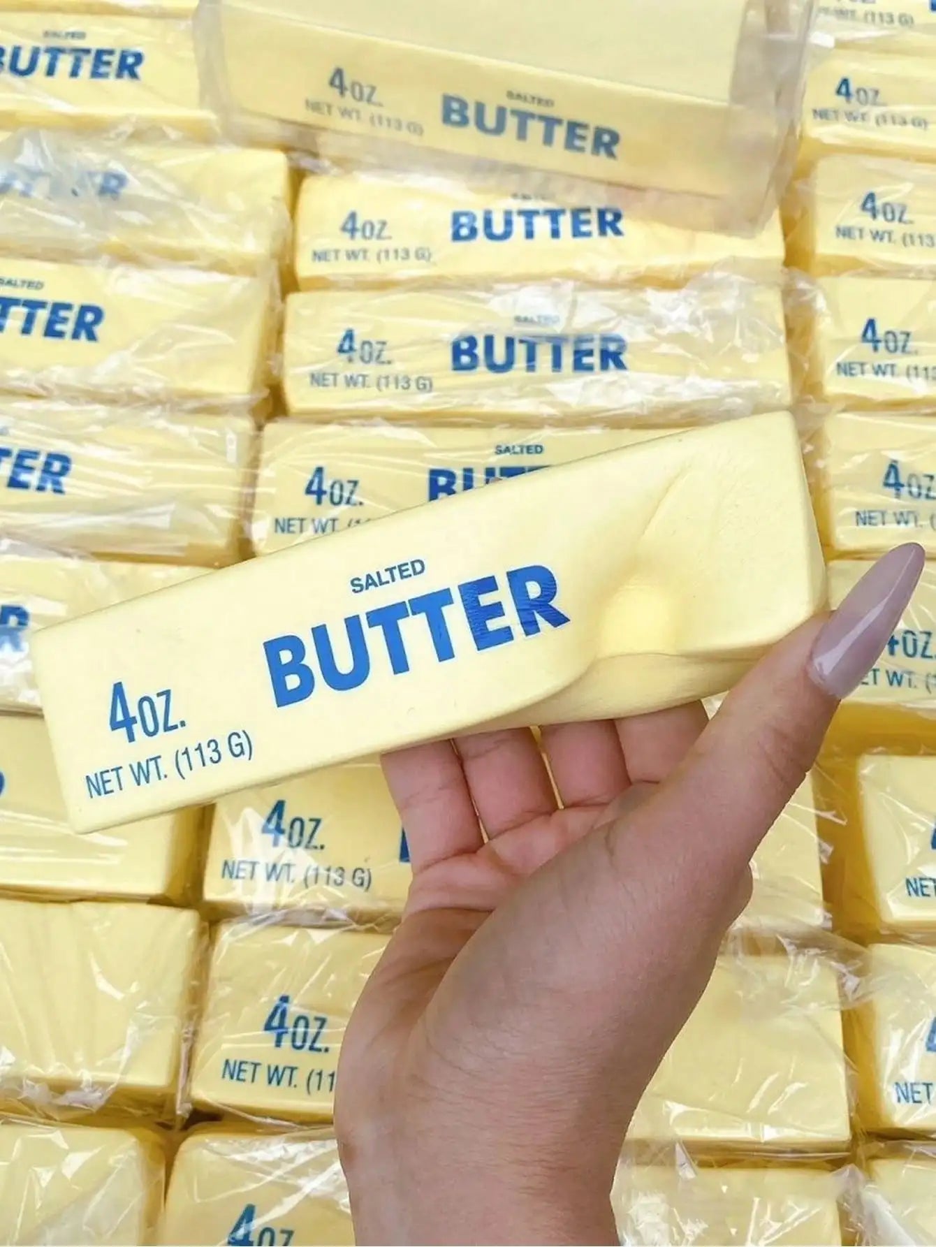 Butter Squish™ | Viraal TikTok Stress Toy | Vormhoudend blok boter