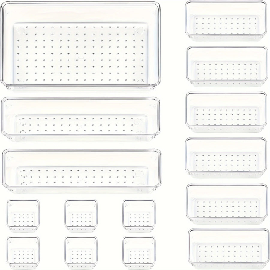 Lade-organizer set 10-delig transparant
