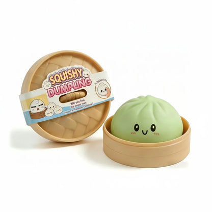Squishy stressbal dumpling vrolijk gezicht