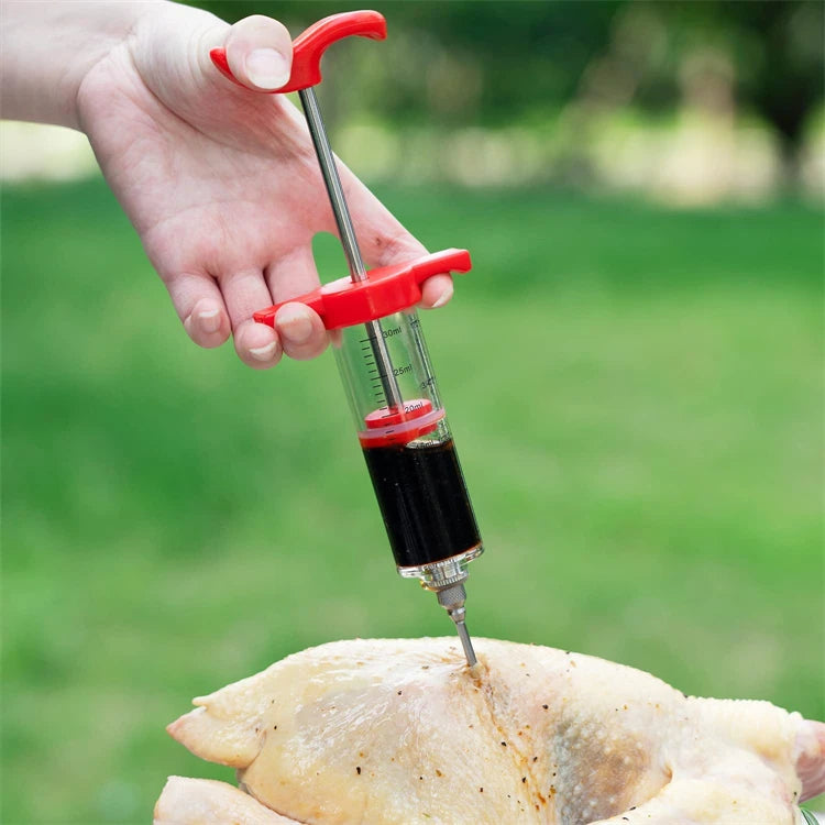 Vlees marinade injector 3 rvs naalden