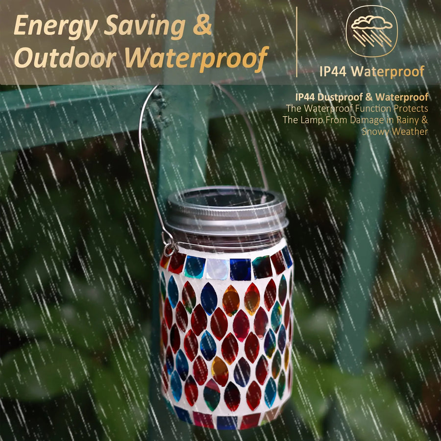 Solar hanglantaarn mozaïek glas
