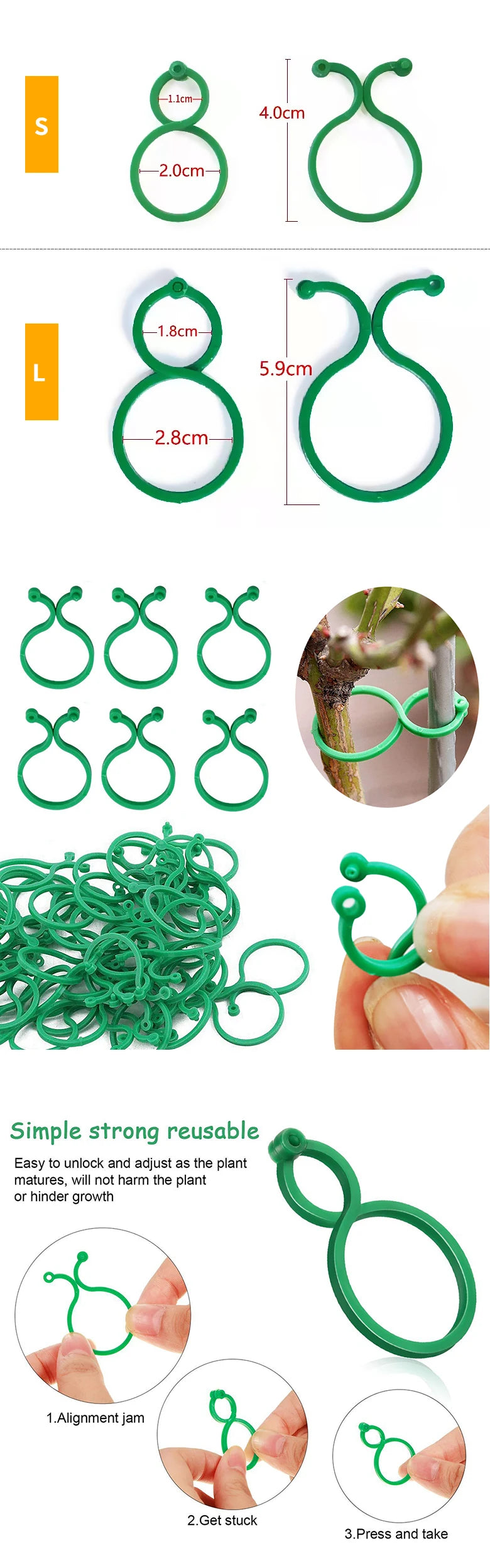 Plantenclips kunststof verstelbaar