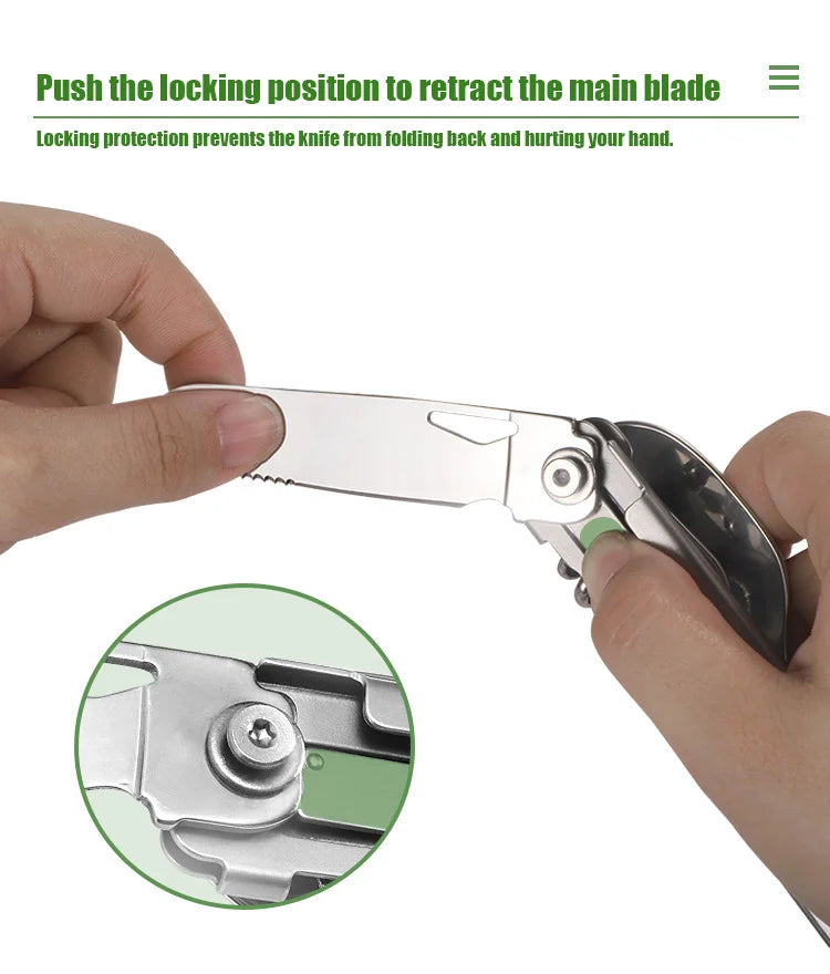 Opvouwbare Bestekset RVS met Blikopener voor Outdoor