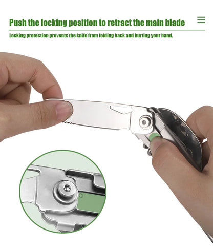 Opvouwbare Bestekset RVS met Blikopener voor Outdoor