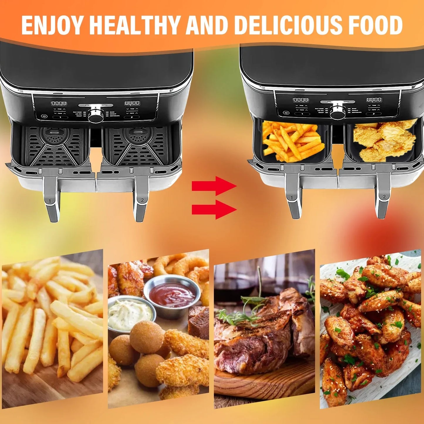 Siliconen airfryer bakvorm rechthoekig