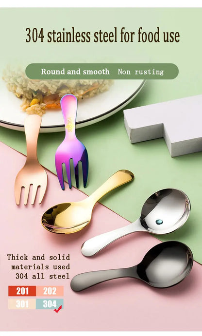 Draagbare RVS Bestekset met Lepel en Vork