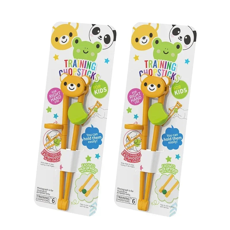 Kinder Eetstokjes Leertraining Dierenvorm Met Voedselveilig ABS Silicone 3 Pack Huismerken.nl