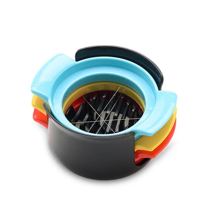 Eierbereider met snijring en bewaarbakje