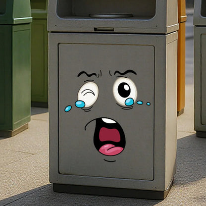 Smiley Gezicht Wandstickers Set - Waterafstotend, Verwijderbaar