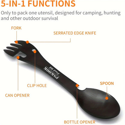 RVS Spork 5-in-1 voor Kamperen en Outdoor