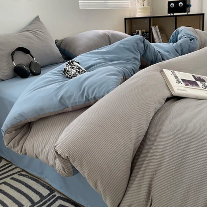 Dekbedovertrekset microfiber 3-delig met rits