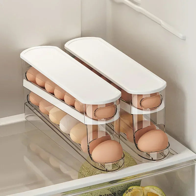 Automatic Double-Layer Egg Dispenser for Refrigerator