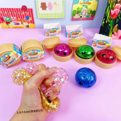 Squishy Glitter Dumpling met bewaardoos