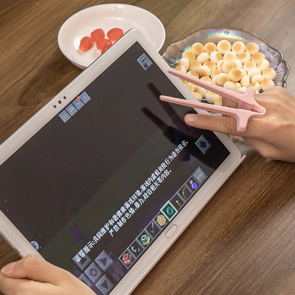 YOTOP Vinger Eetstokjes Houder Voor Snack En Gaming Voedselveilige Kunststof Herbruikbaar Compact 9,5 cm Voor Beginners