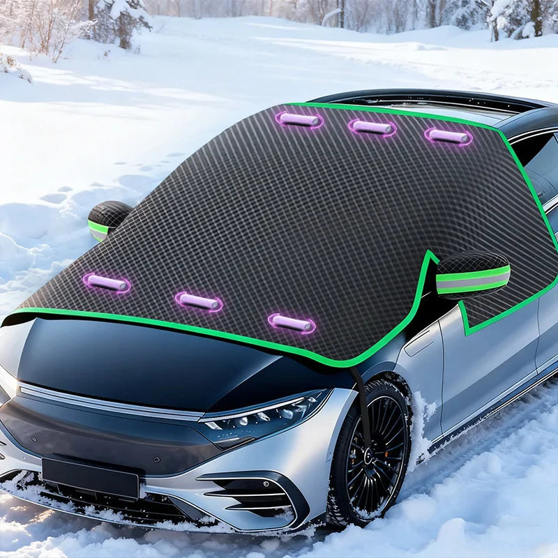 Voorruit hoes auto tegen sneeuw en ijs