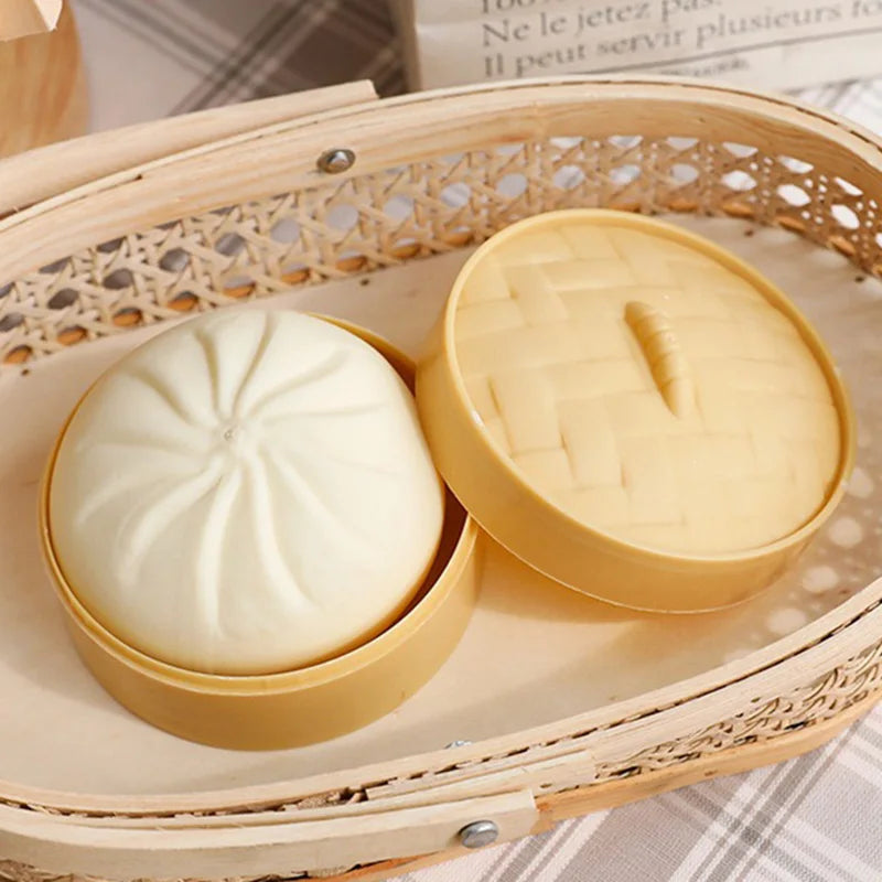 Squishy stressbal dumpling vrolijk gezicht