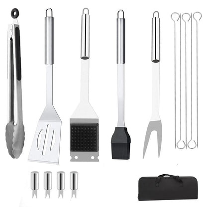Barbecue gereedschap set 15-delig RVS