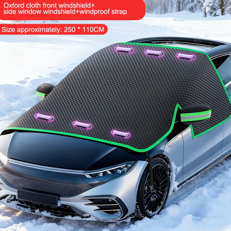 Voorruit hoes auto tegen sneeuw en ijs