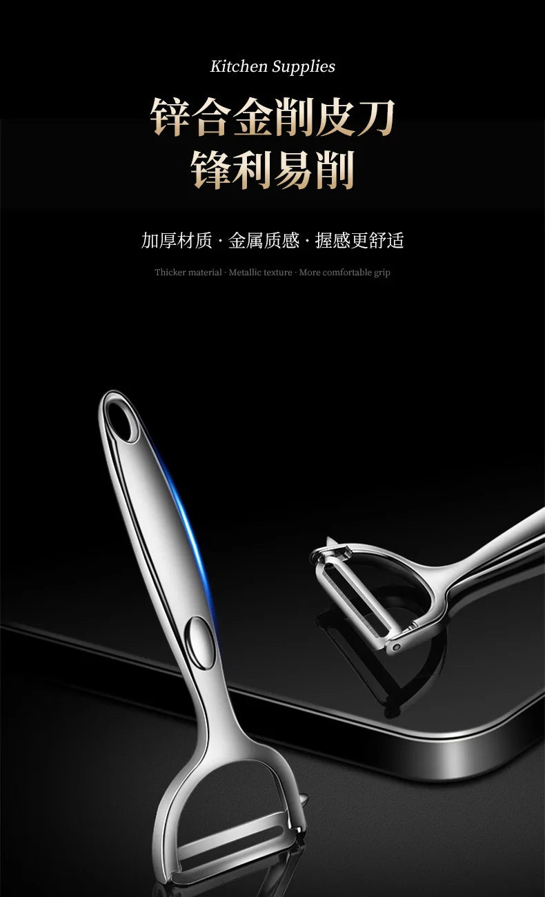 Roestvrijstalen dunschiller met antislip handvat