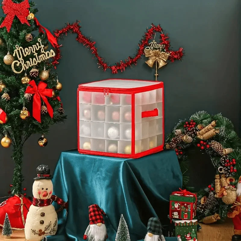 Opbergdoos kerstballen 27L kunststof opvouwbaar