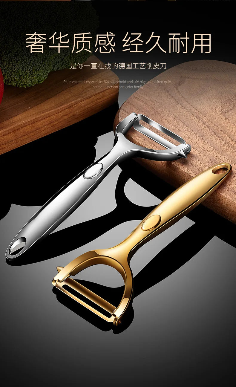 Roestvrijstalen dunschiller met antislip handvat