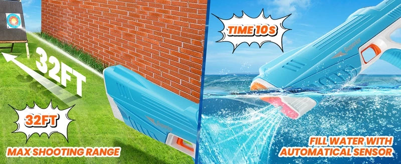 Electric Water Gun Automatic – 43 cm – For Kids and Adults