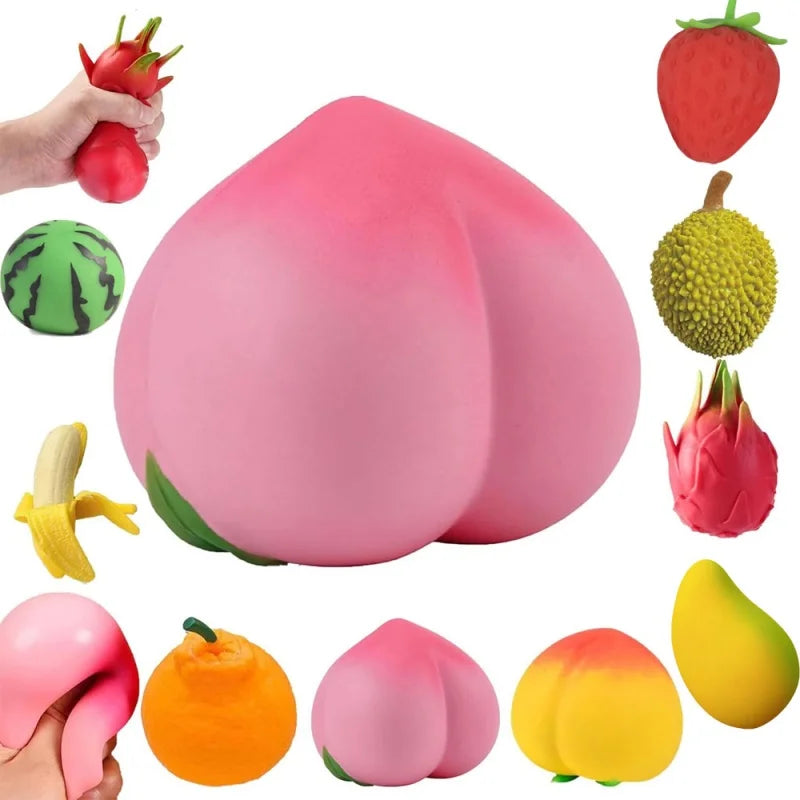 Squishy fidget toy fruitvorm