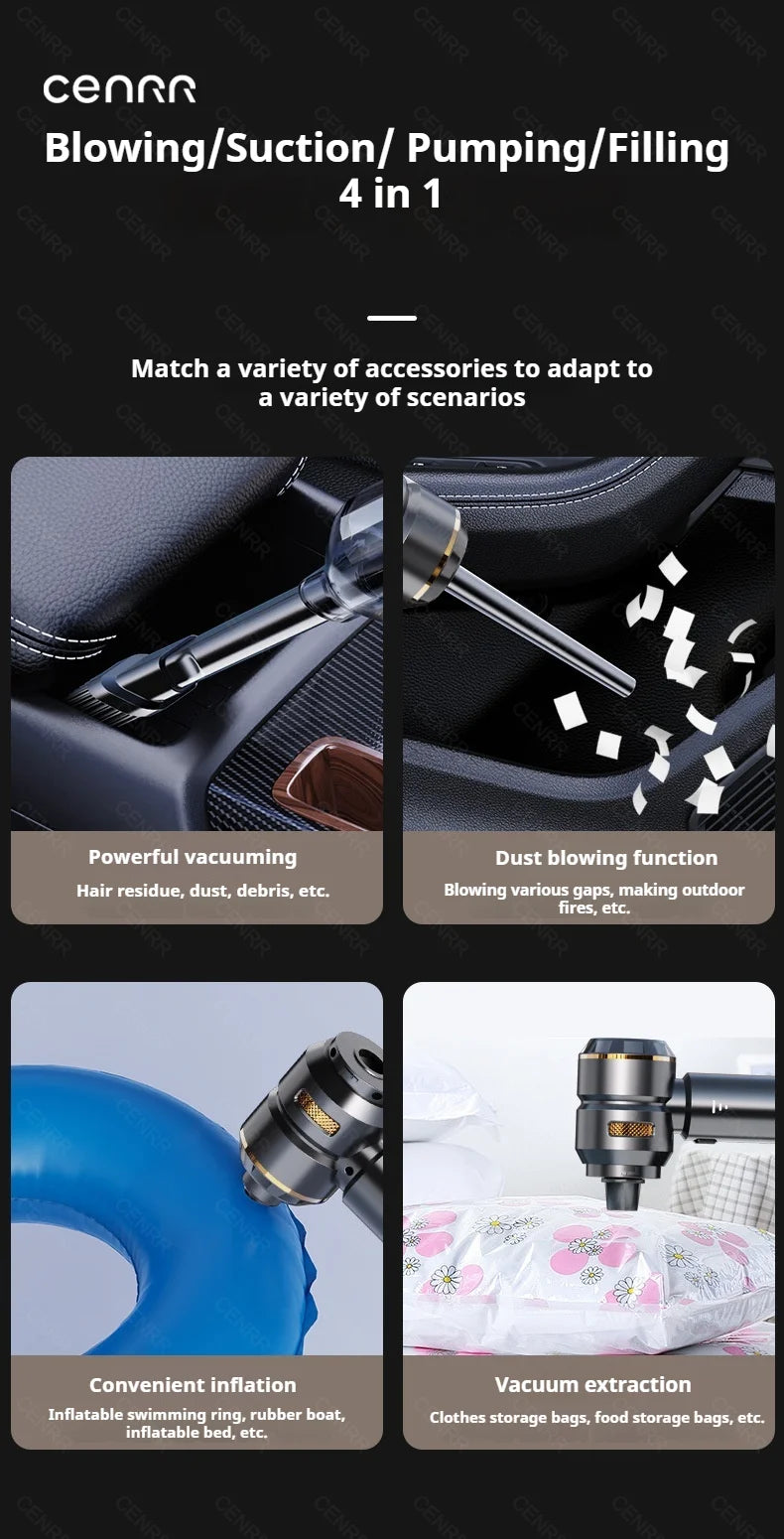Compact Cordless Handheld Vacuum Cleaner for Car and Home
