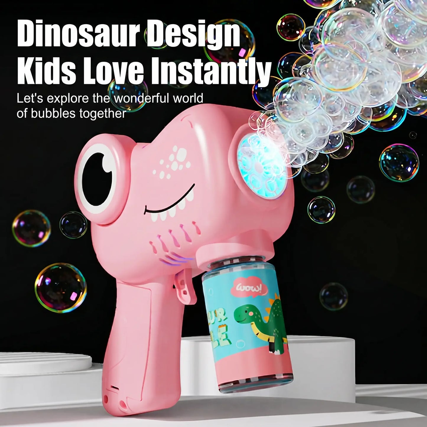 Bellenblaasmachine dinosaurus met licht