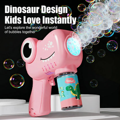 Bellenblaasmachine dinosaurus met licht