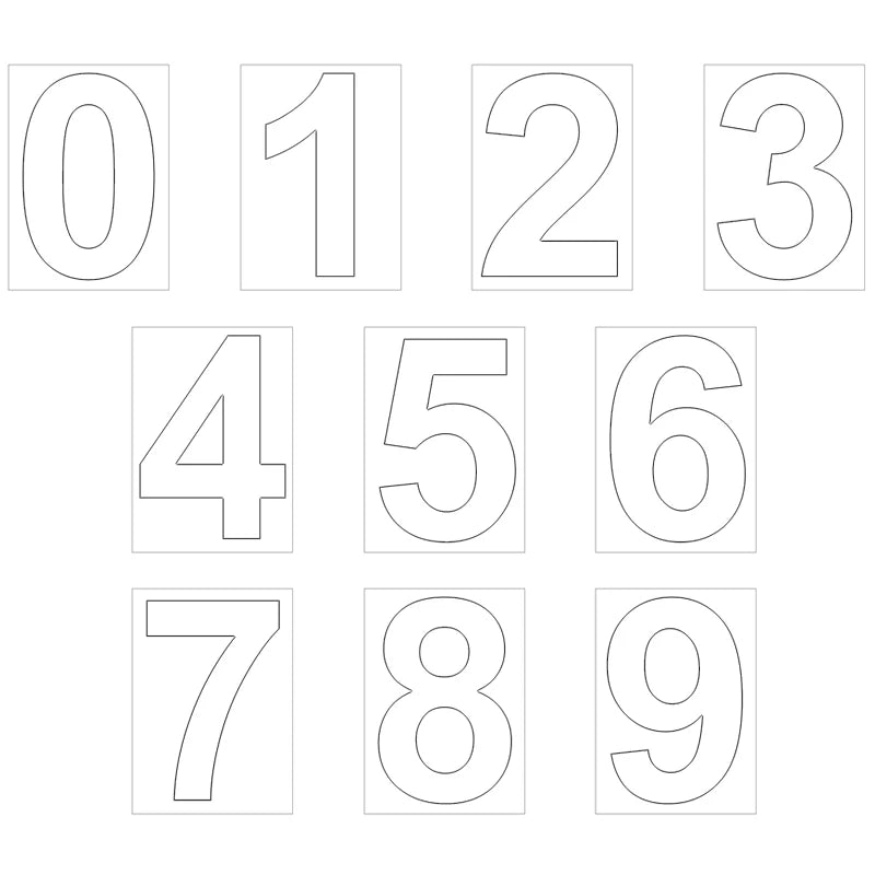 Zelfklevende Vuilnisbak Nummersticker