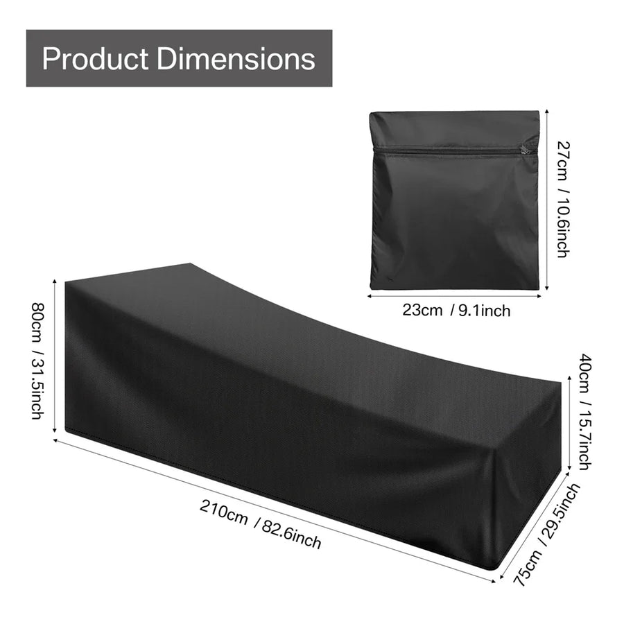 Sun Lounger Protective Cover Waterproof and UV-Resistant
