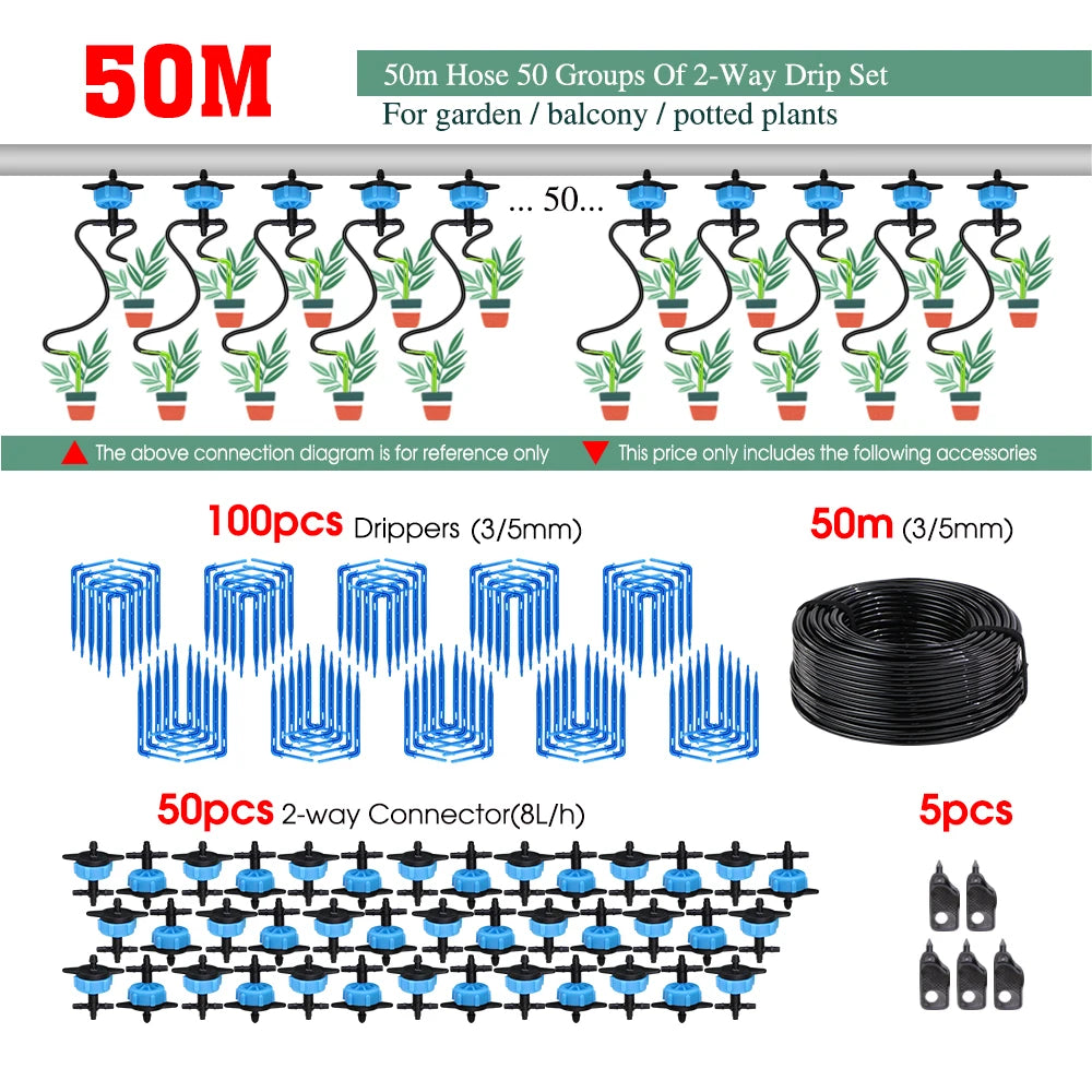 MUCIAKIE 4/2-Wegen Druppel Irrigatiesysteem